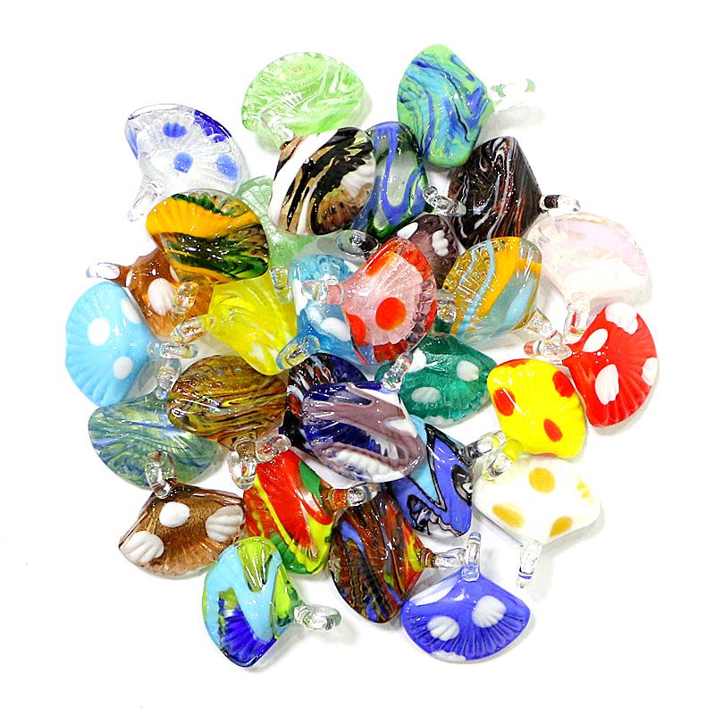 Marine Aquarium Europe - Warna-warni Mini Kaca Kerang Laut Charm