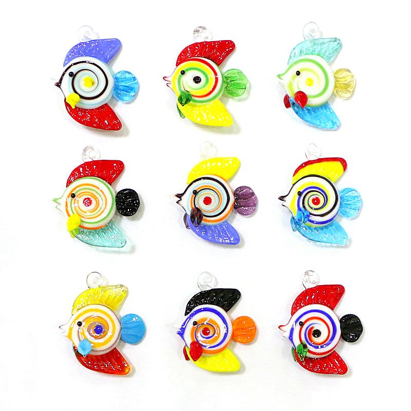 Marine Aquarium Europe - Liontin Kaca Ikan Tropis Mini Warna-warni