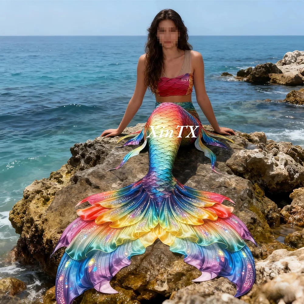 Aquarium Marine - Baju renang ekor putri duyung berwarna