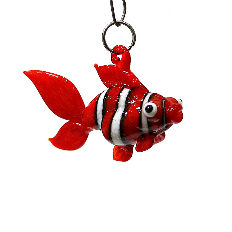 Marine Aquarium Europe - Liontin Ikan Kaca Mini Warna-warni Lucu