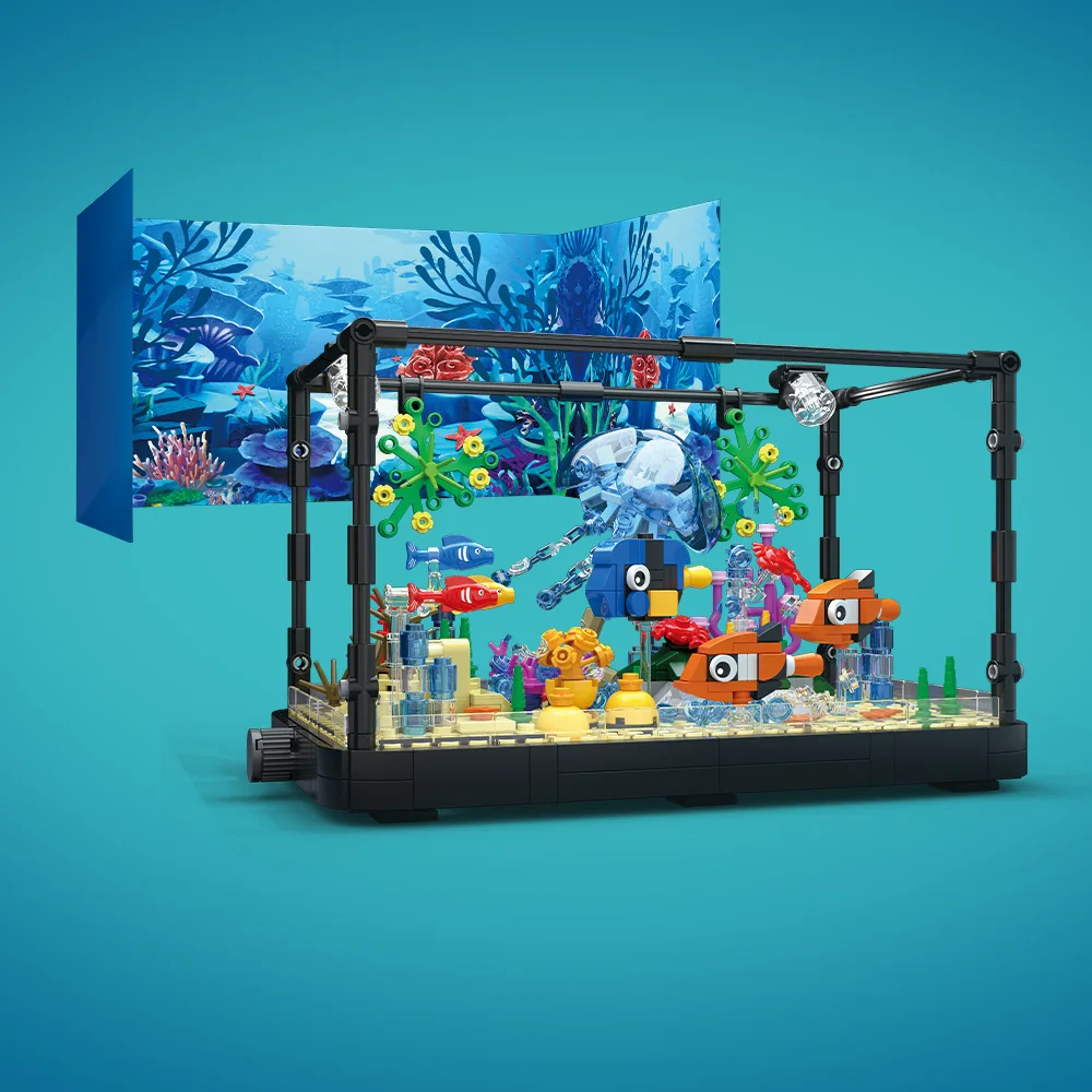 Set Blok Bangunan Akuarium den - Aquarium Marine ulasan dan harga
